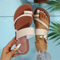 Women's Toe Loop Flat Sandals