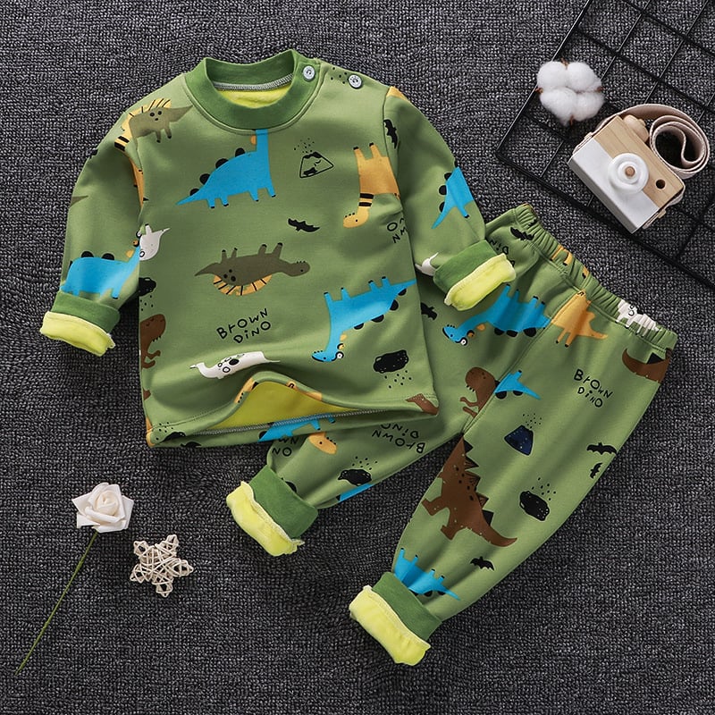 Kids Fleece-Lined Winter Thermal Set – Boys & Girls