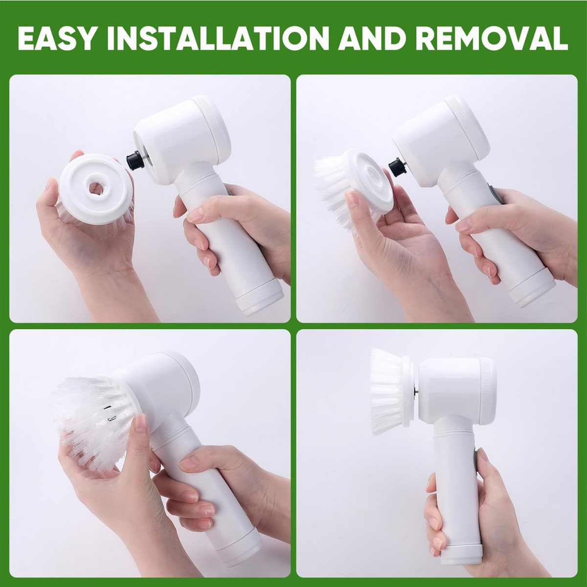 5-in-1 Cordless Electric Spin Scrubber - Multi - Surface Cleaning Brush