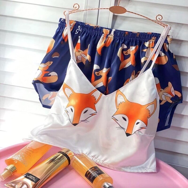 Women's Satin Cami & Shorts Pajama Set – Summer Sleepwear