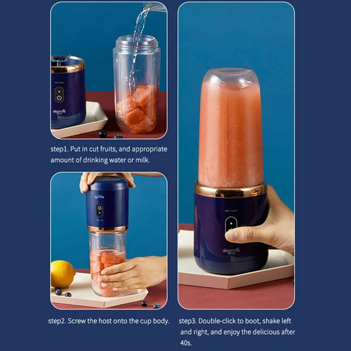 6-Blade Portable USB Blender