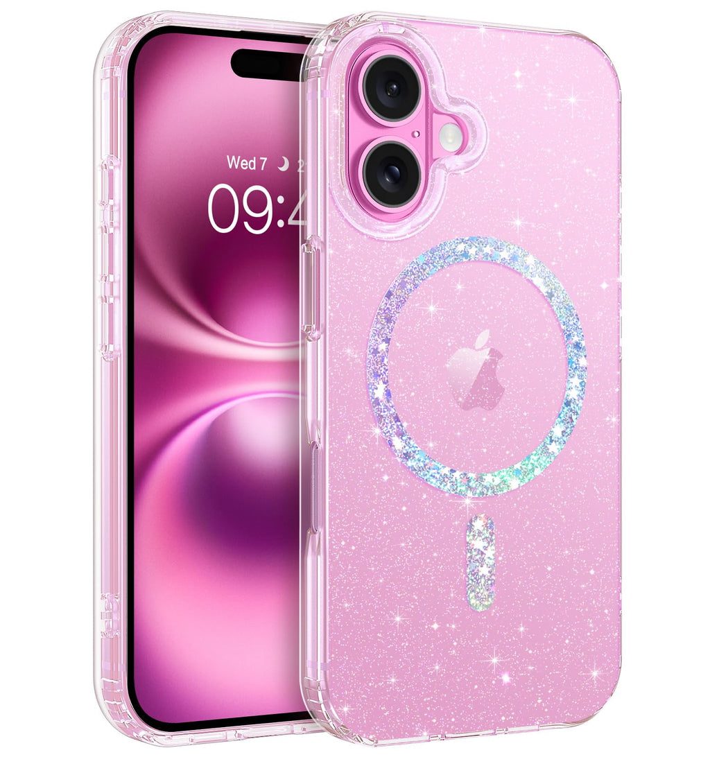 iPhone 16 Magnetic Glitter Case.