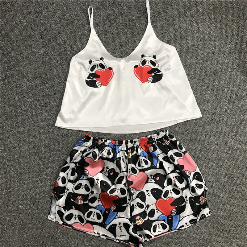 Women's Satin Cami & Shorts Pajama Set – Summer Sleepwear