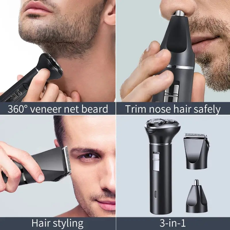3-in-1 Cordless Grooming Trimmer USB Rechargeable