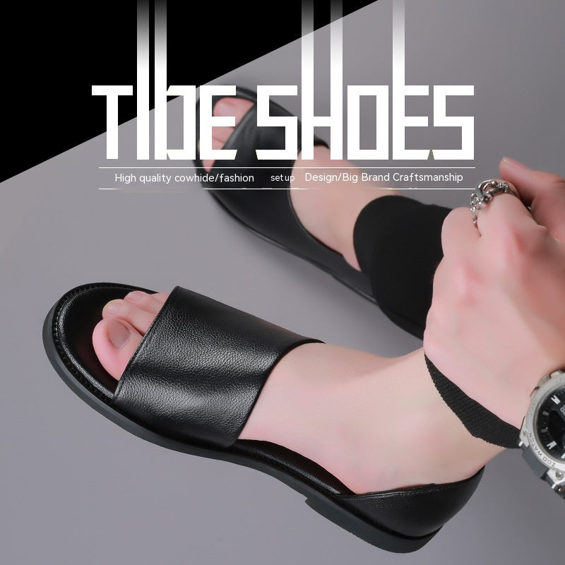 Men's Classic Leather Slide Sandals