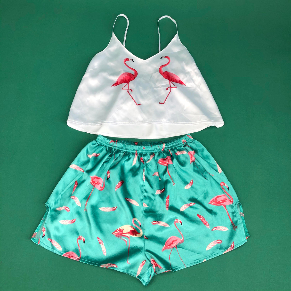 Women's Satin Cami & Shorts Pajama Set – Summer Sleepwear