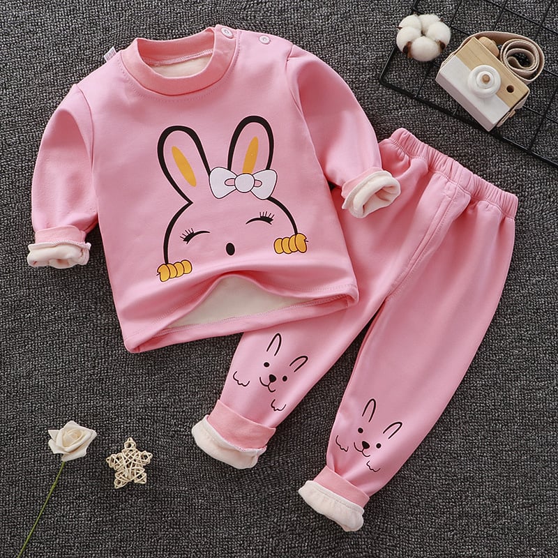 Kids Fleece-Lined Winter Thermal Set – Boys & Girls
