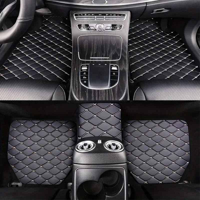 Universal 5-Piecs Waterproof PU  Leather Car Floor Mats