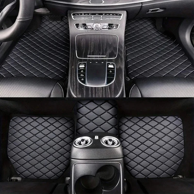 Universal 5-Piecs Waterproof PU  Leather Car Floor Mats