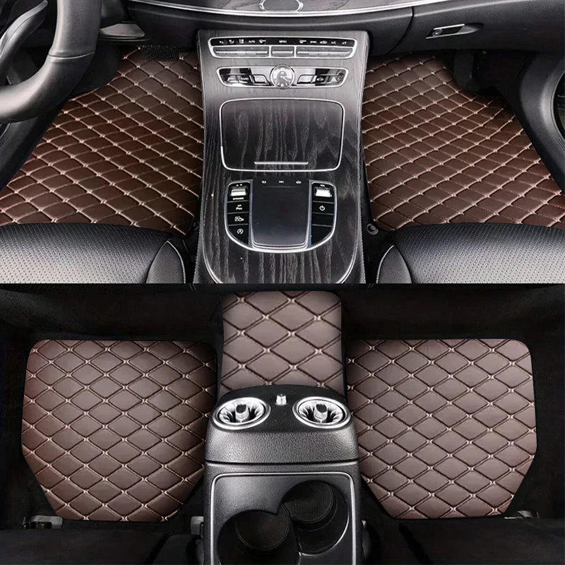 Universal 5-Piecs Waterproof PU  Leather Car Floor Mats