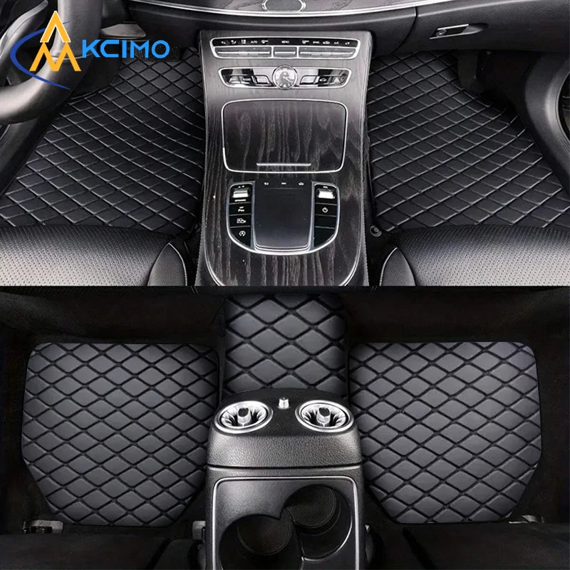 Universal 5-Piecs Waterproof PU  Leather Car Floor Mats