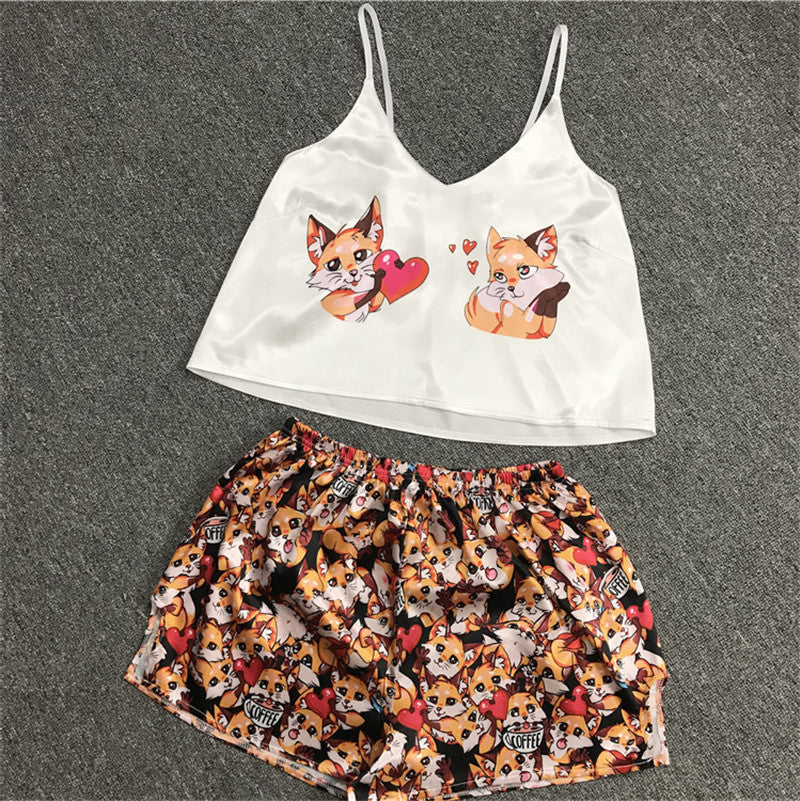 Women's Satin Cami & Shorts Pajama Set – Summer Sleepwear