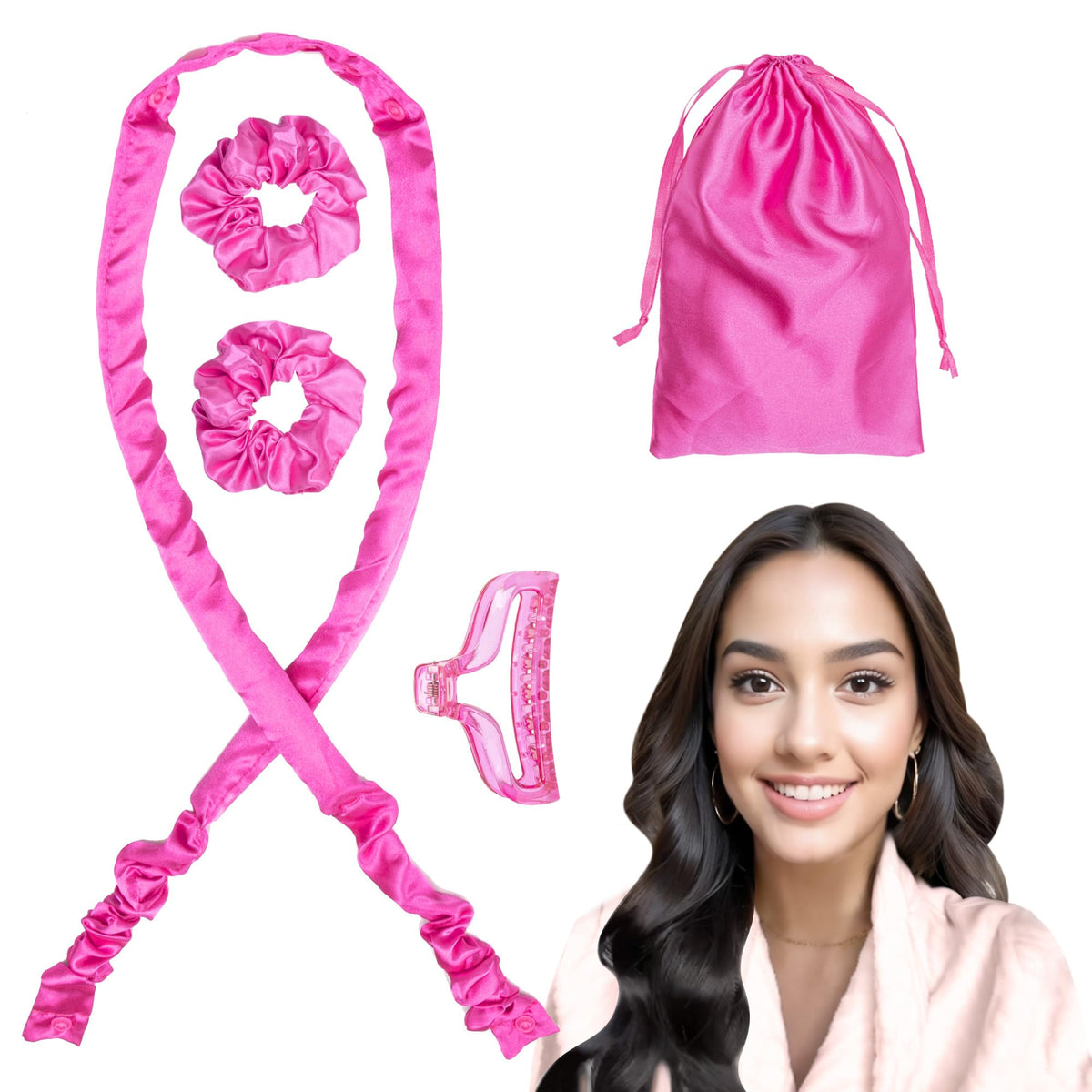 Satin Heatless Curling Set