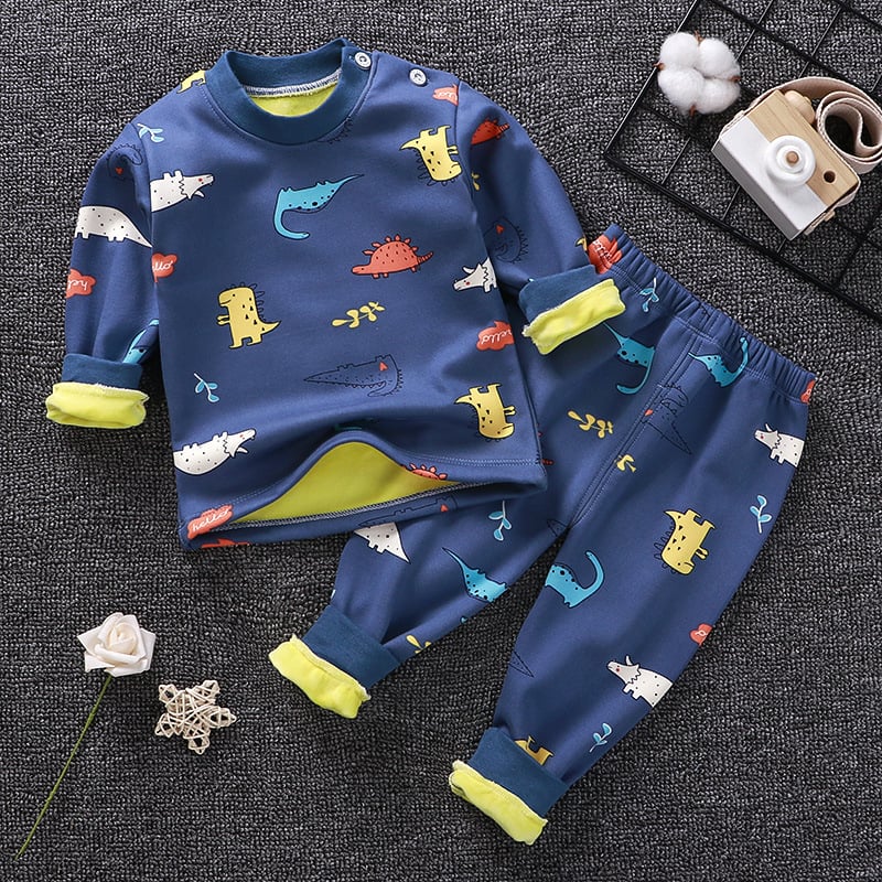 Kids Fleece-Lined Winter Thermal Set – Boys & Girls